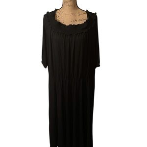 Lane Bryant Black Smocked Dress‎